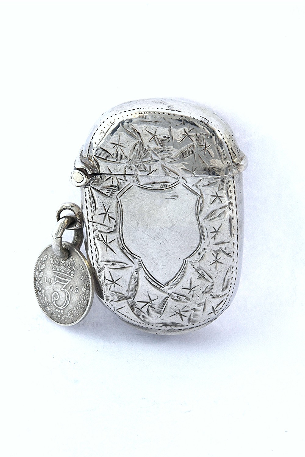 Victorian Silver Vesta Case 1897