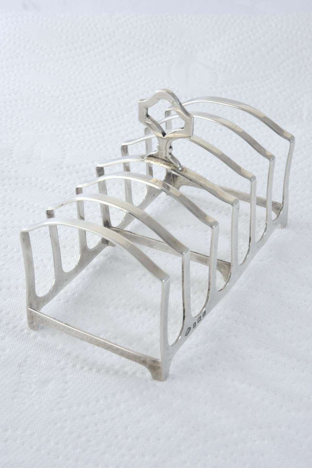 George V Silver Toast Rack (6 Slice) 1929