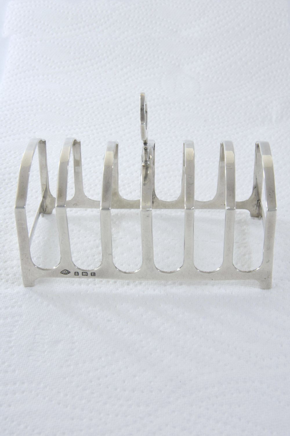George V Silver Toast Rack (6 Slice) 1929 View III