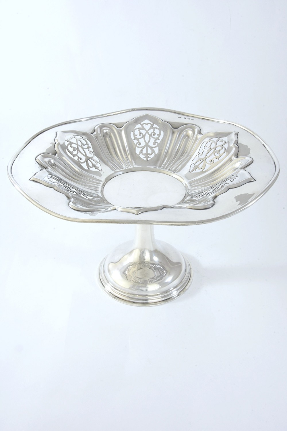 Large Edwardian Silver Pedestal Bowl 1908