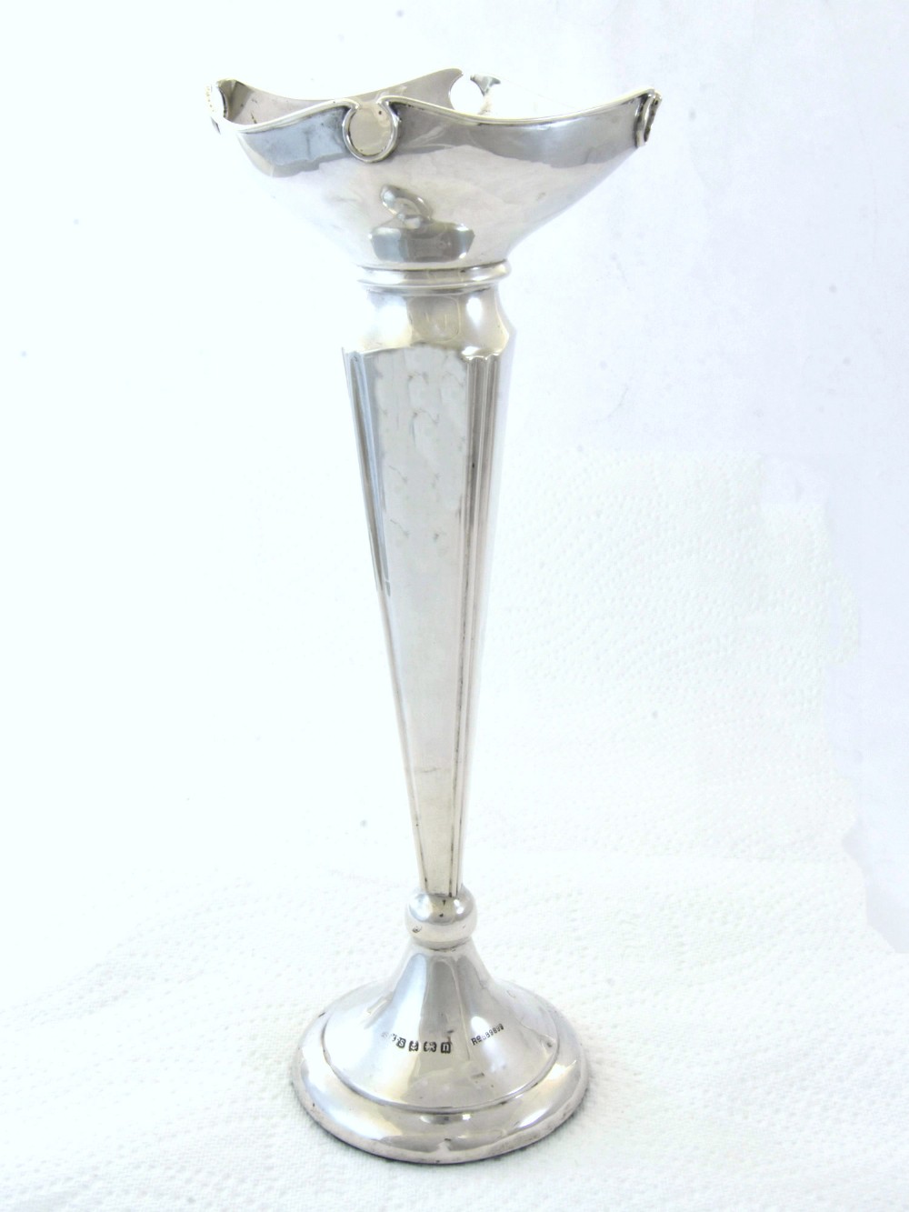 George V Silver Trumpet Vase 1912