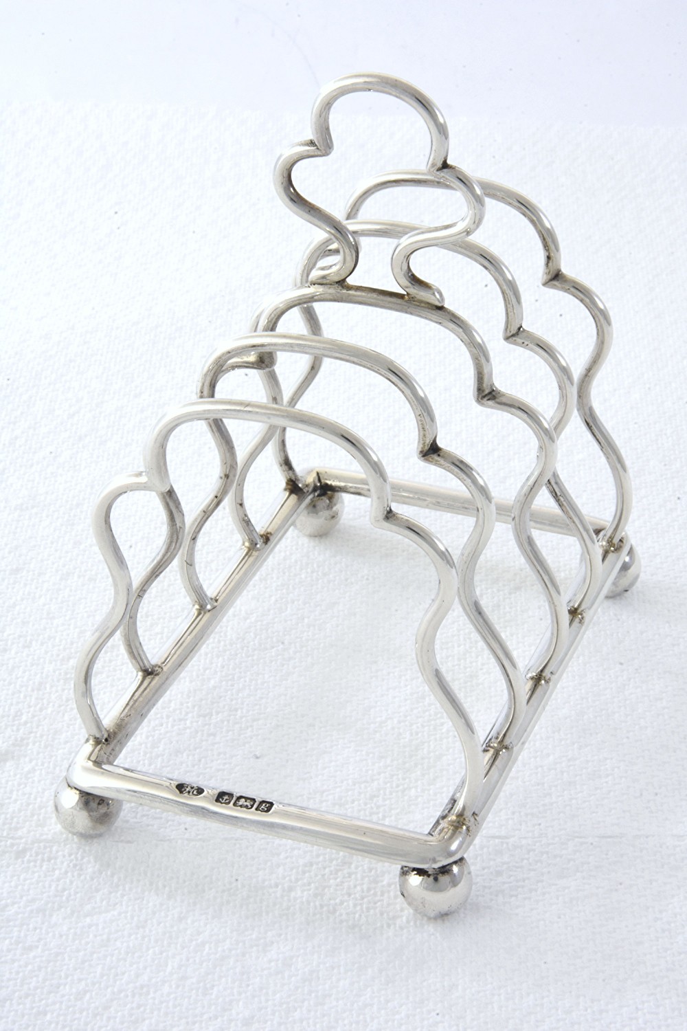 Edwardian Silver Toast Rack (4 Slice) 1906