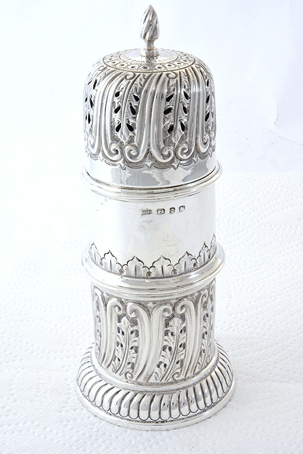 Large Victorian Silver Sugar Shaker 1899