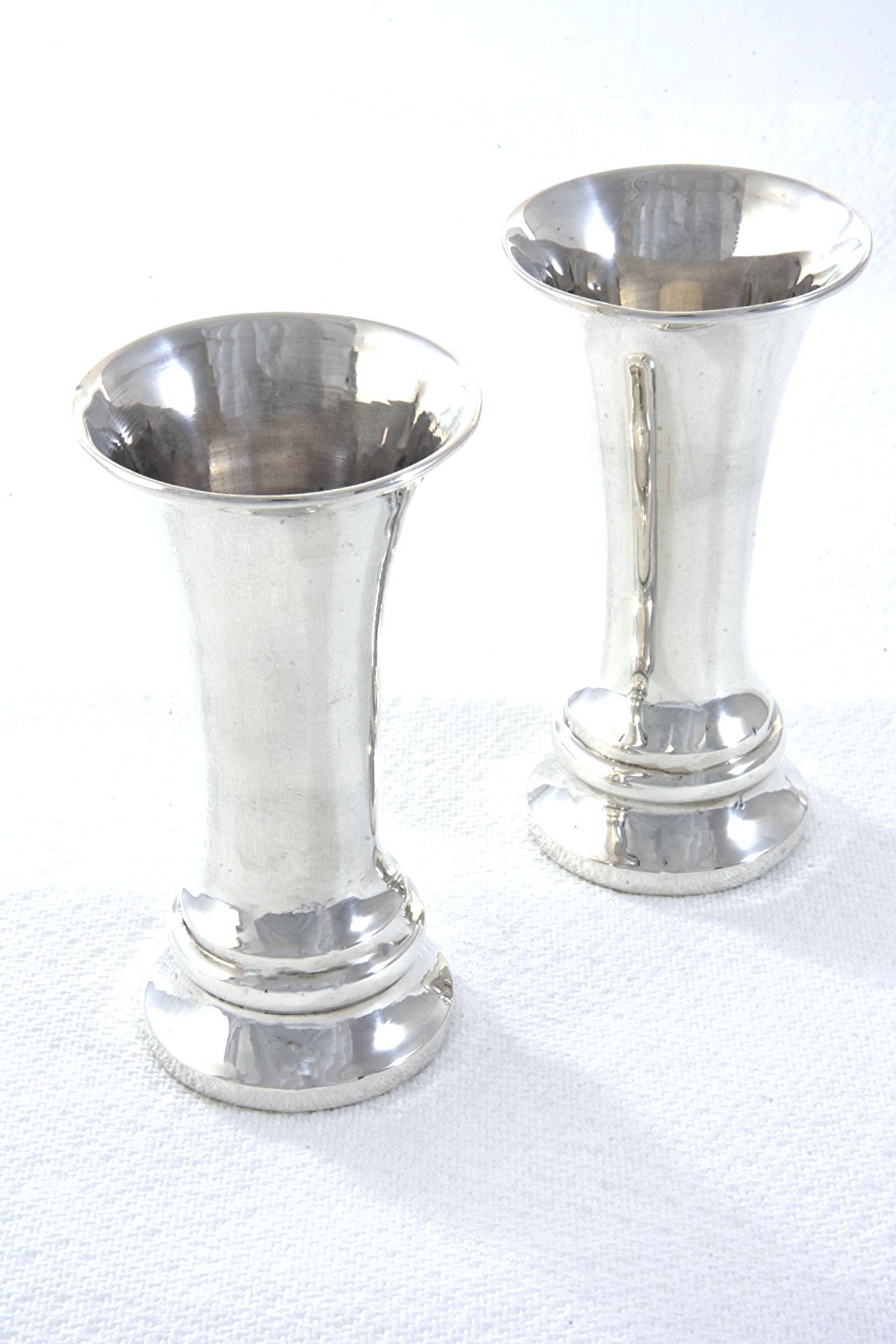Pair of George V Silver Posy Vases 1913