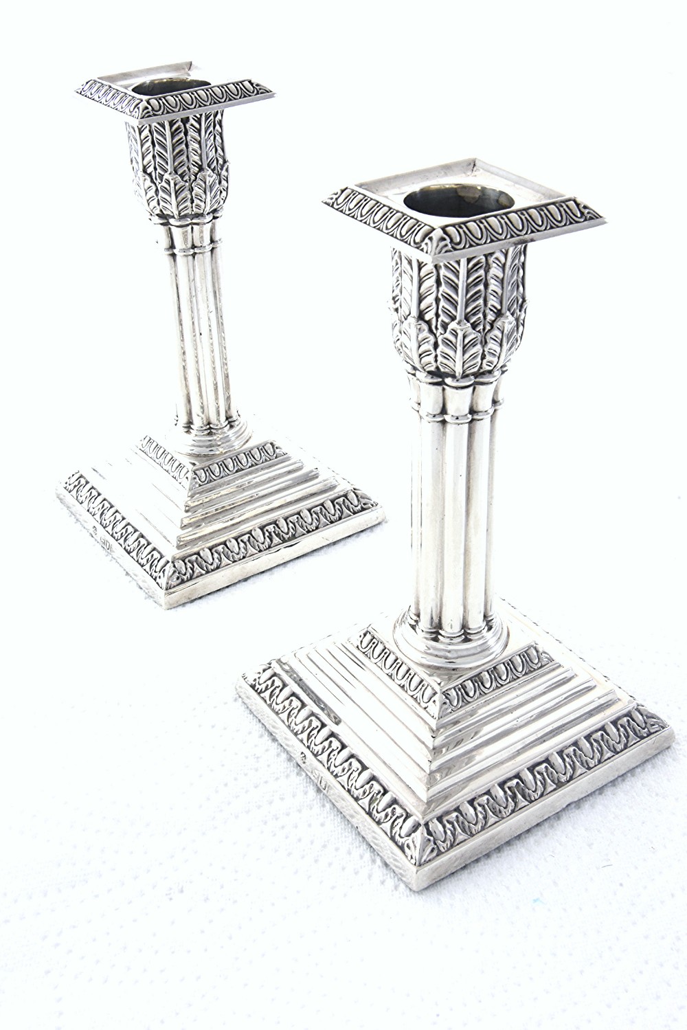 Pair of Victorian Silver Candlesticks 1898