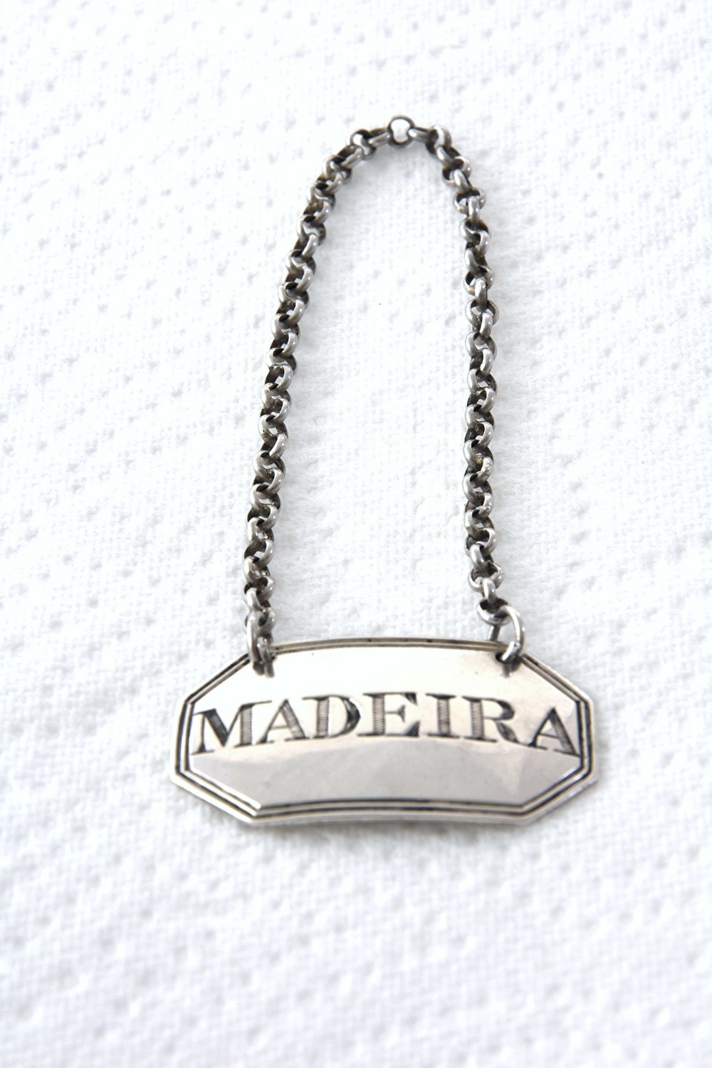 George III Silver Decanter Label (Madeira) 1818