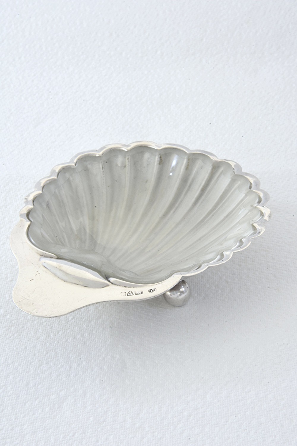 Edwardian Silver Scallop-Shaped Butter Dish (with glass liner) 1903