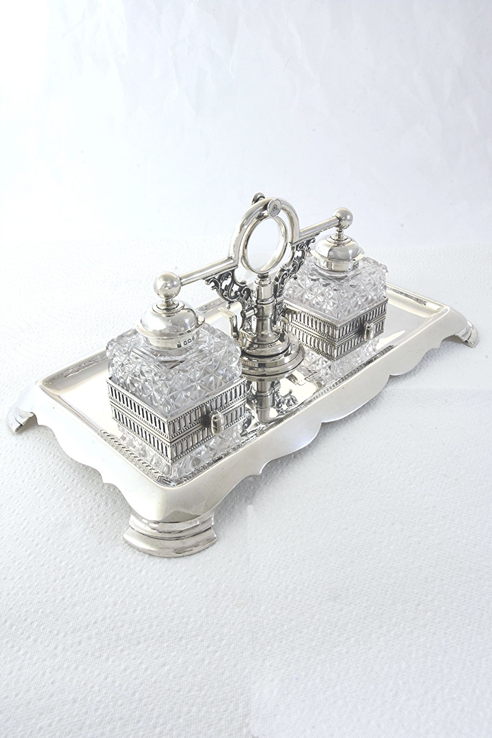 Victorian Silver Double Inkstand 1897