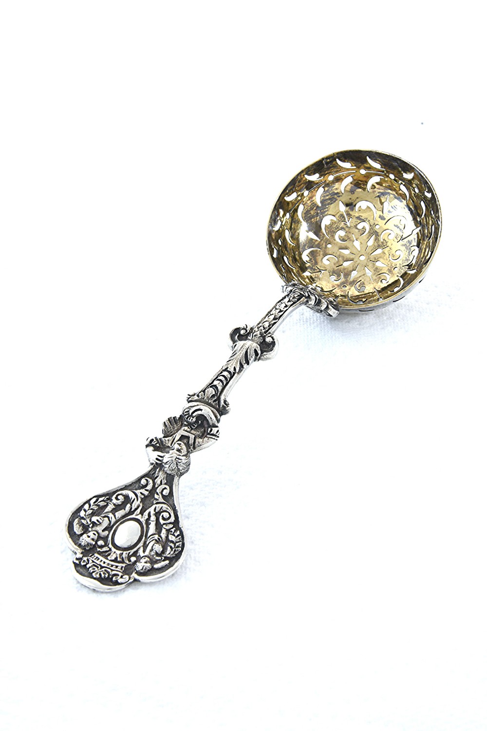 Rare Victorian Silver Sugar Sifter Spoon 1884