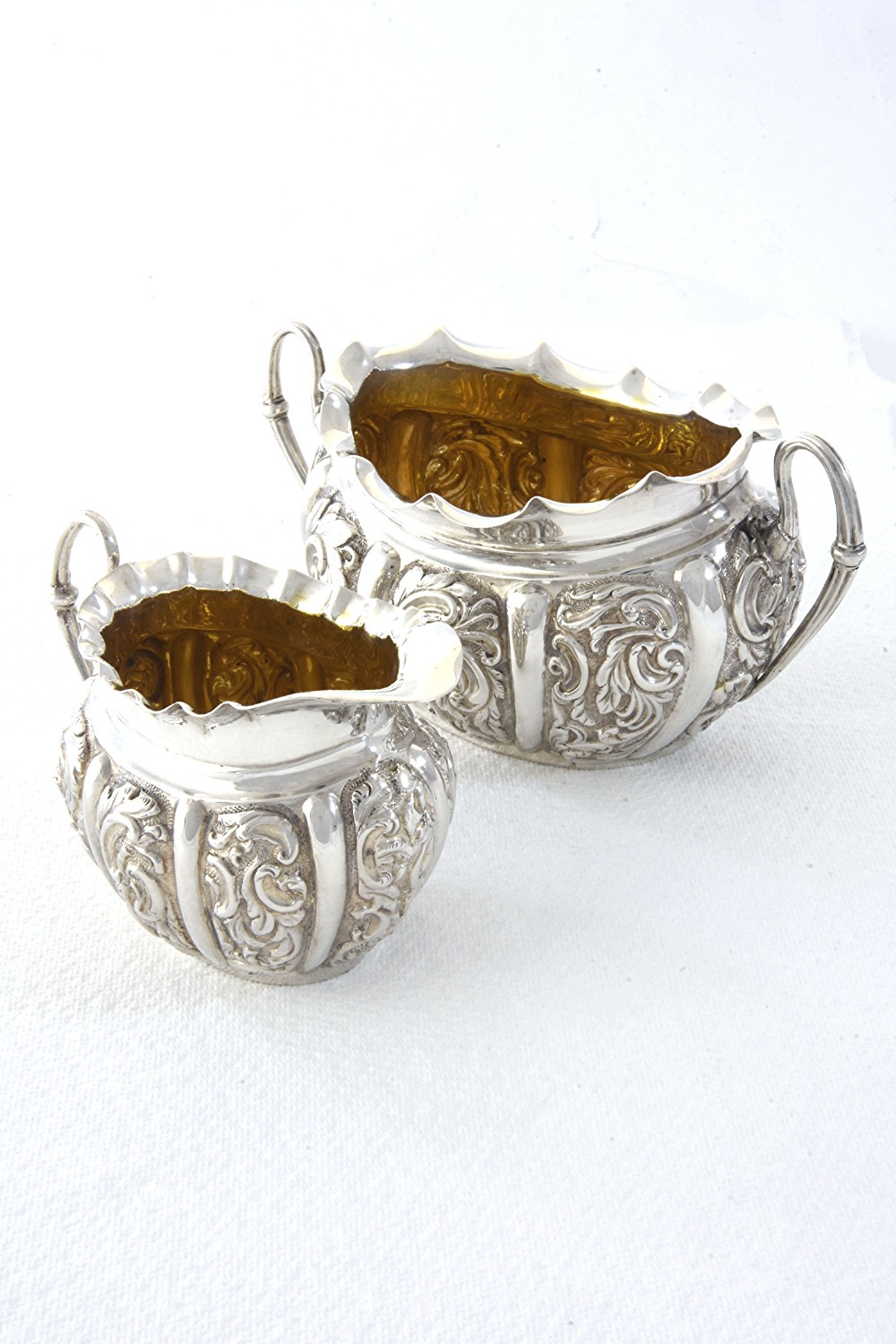 Victorian Silver Sugar Bowl & Cream Jug 1891