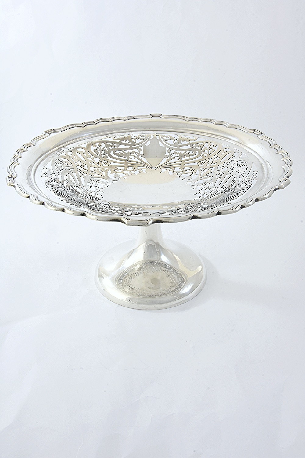 Edwardian Silver Pedestal Fruit Dish 1903