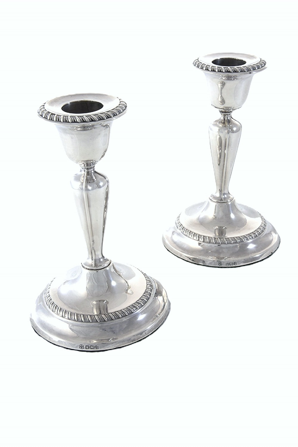 Pair of Edwardian Silver Candlesticks 1909