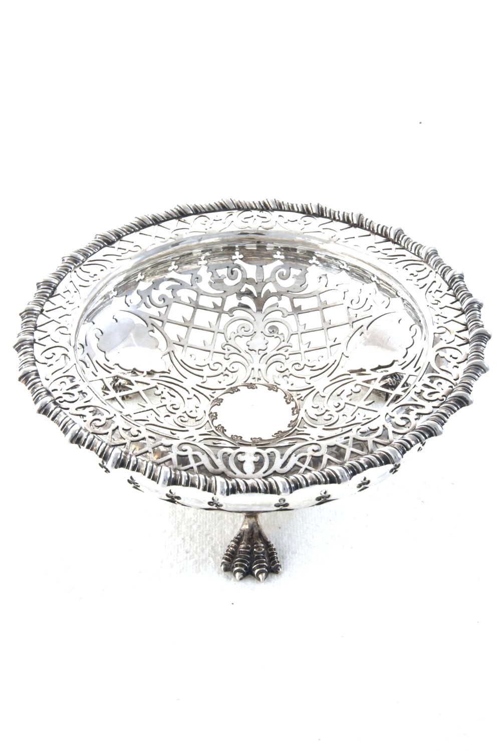 Edwardian Silver Pierced Dish 1903