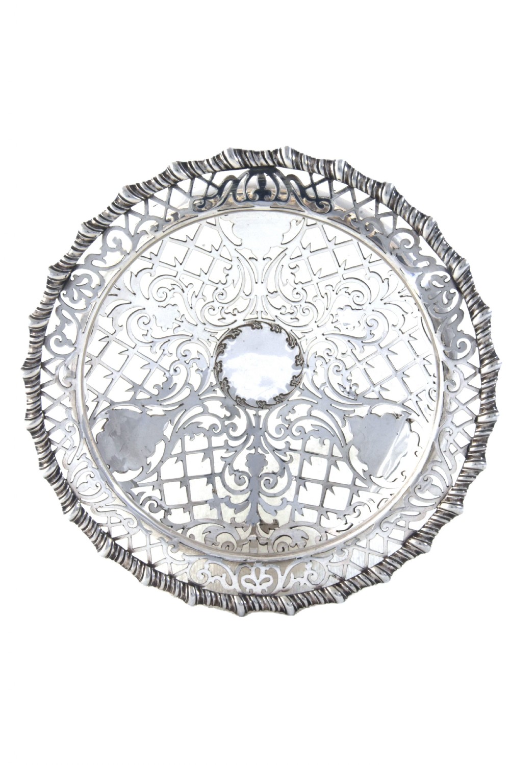 Edwardian Silver Pierced Dish 1903 View IV
