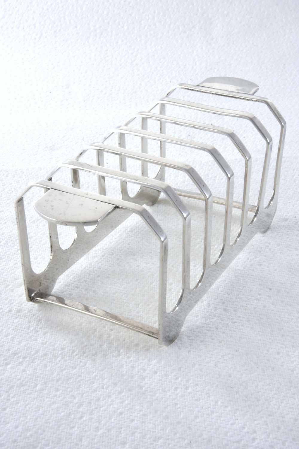 Art Deco Silver Toast Rack (6 Slice) 1937