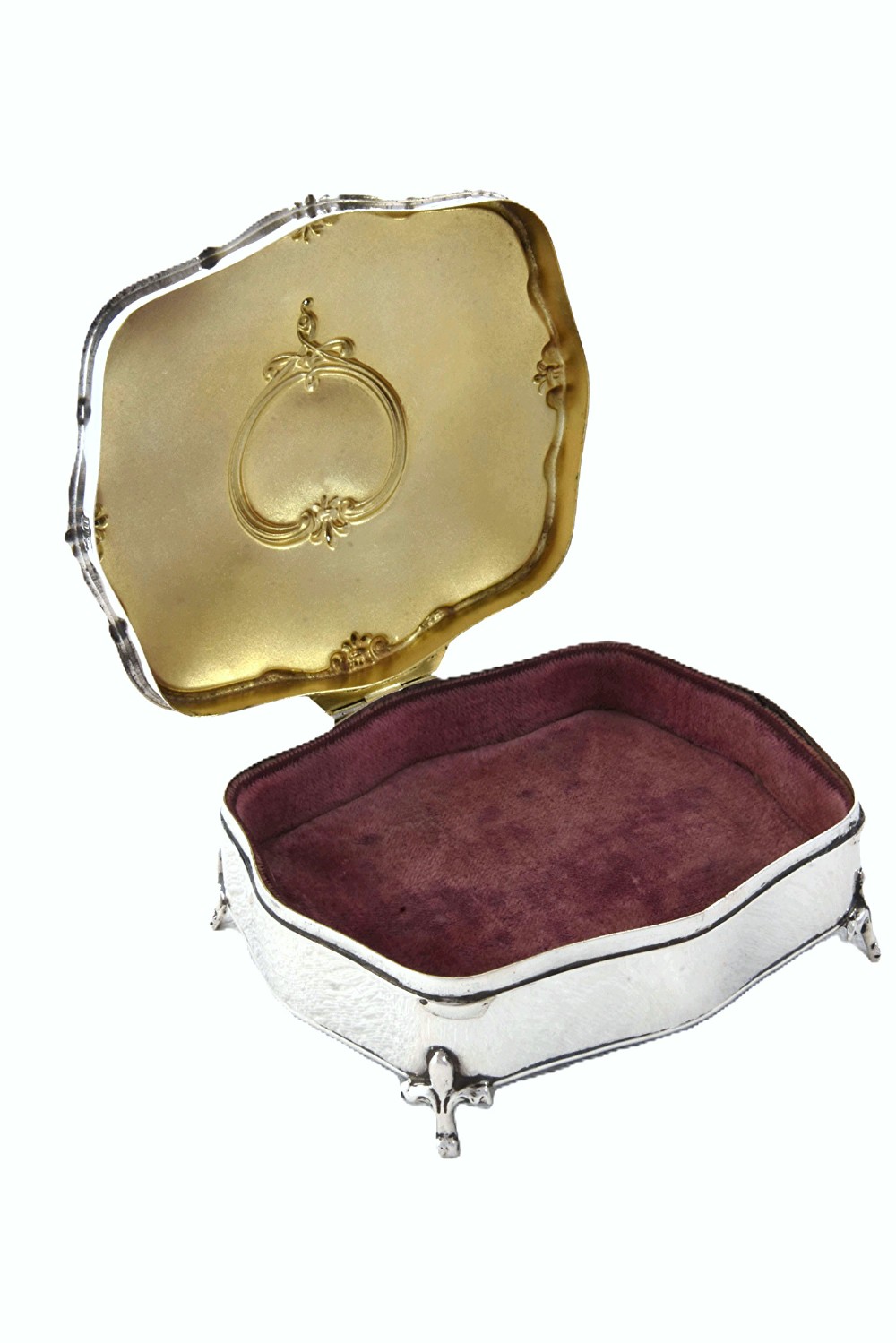 Art Nouveau Silver Trinket Box 1915