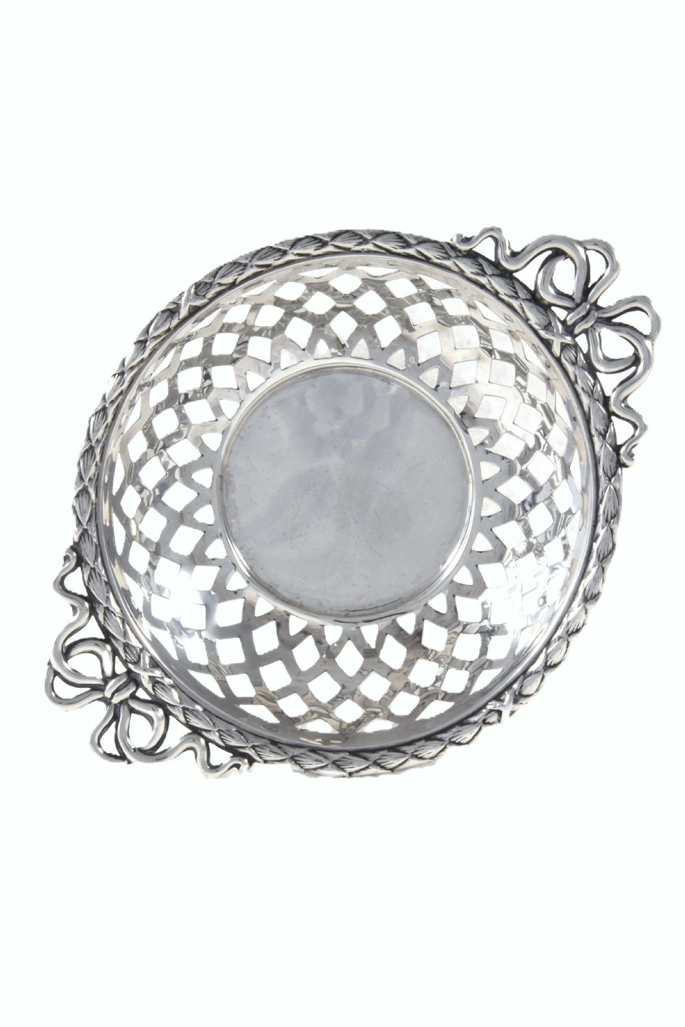 Edwardian Silver Pierced Dish 1907 View V