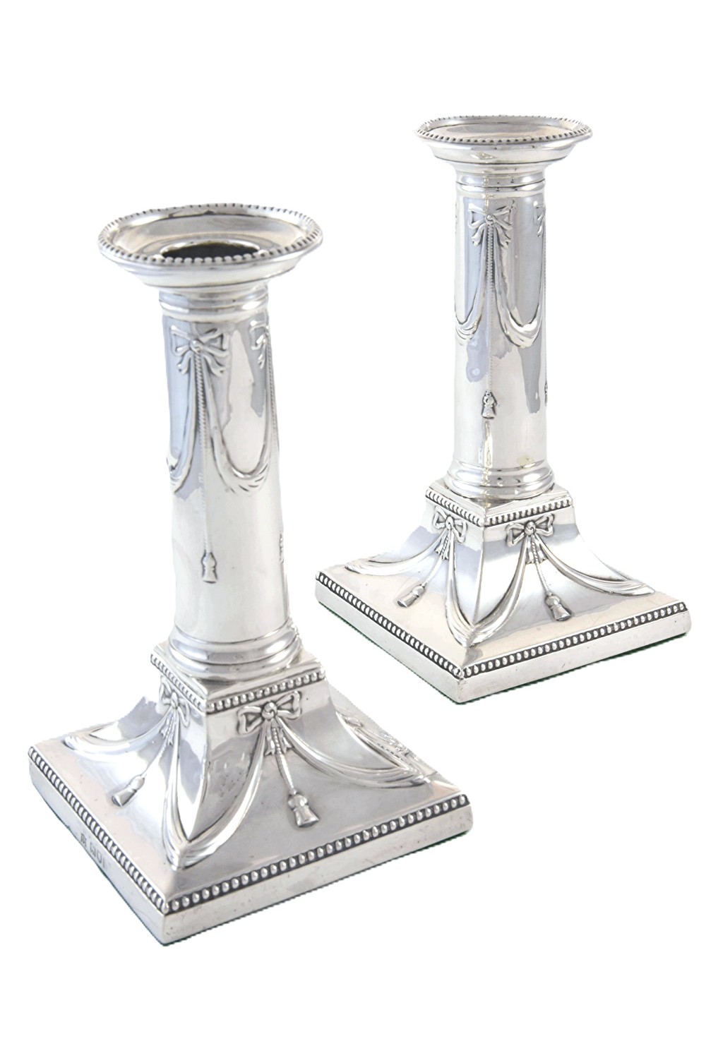 Pair of Edwardian Silver Candlesticks 1906