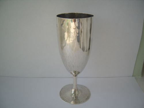 Arts and Crafts Victorian Silver Wine Goblet