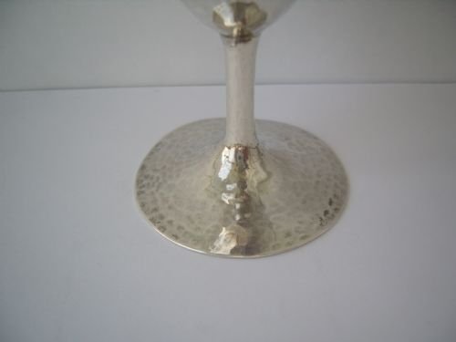 fig 1. Arts and Crafts Victorian Silver Wine Goblet
