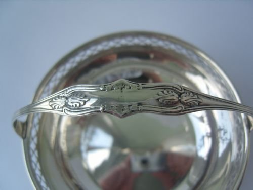 fig 2. Lovely Silver Pierced Bonbon Dish with Decorated Handle