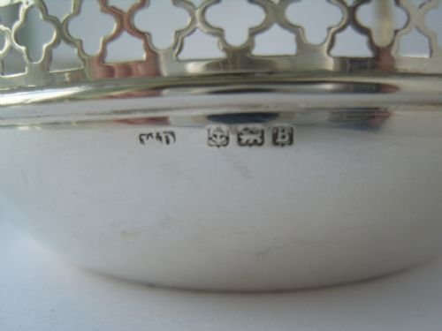 fig 3. Lovely Silver Pierced Bonbon Dish with Decorated Handle