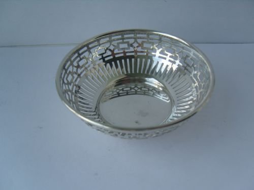fig 1. Pair of Edwardian Solid Silver Pierced Bonbon Dishes