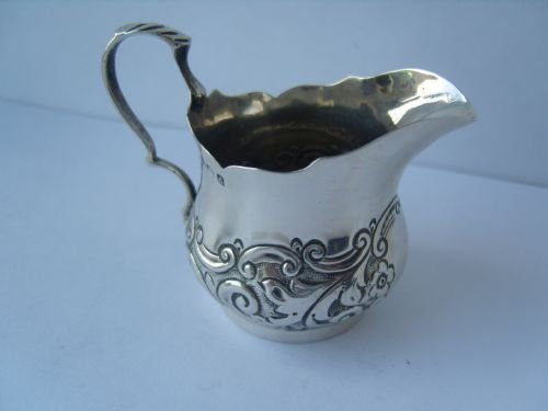 fig 2. Lovely Edwardian Silver Sugar Bowl & Cream Jug