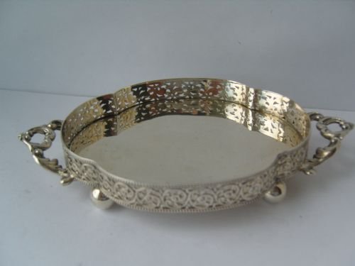 Rare Victorian Silver Gallery Tray