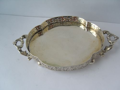 fig 1. Rare Victorian Silver Gallery Tray