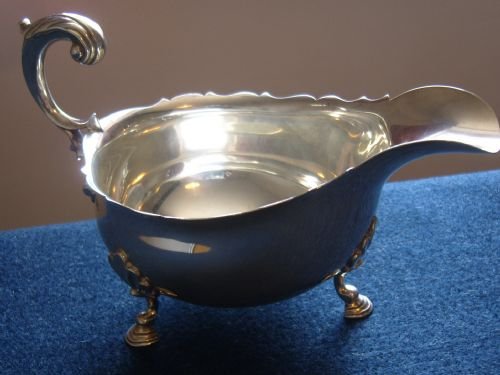 Lovely George V Heavy Silver Sauce Boat