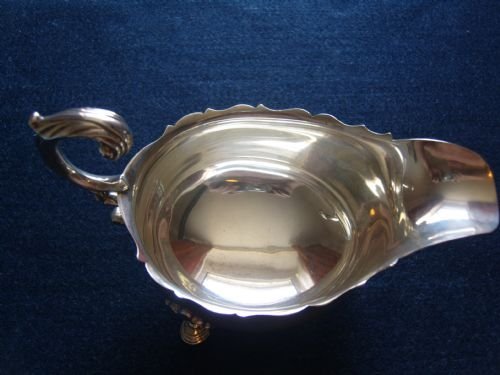 fig 1. Lovely George V Heavy Silver Sauce Boat