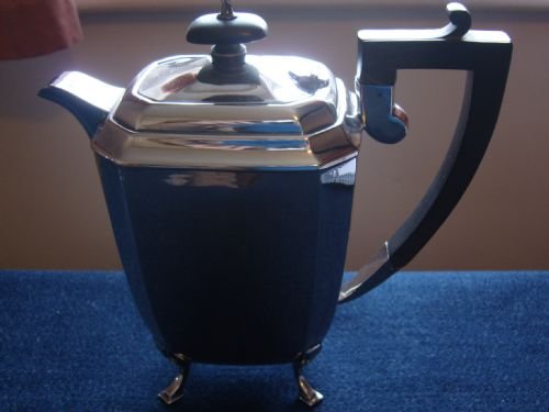 fig 2. Stunning Art Deco Silver 4 Piece Tea and Coffee Set