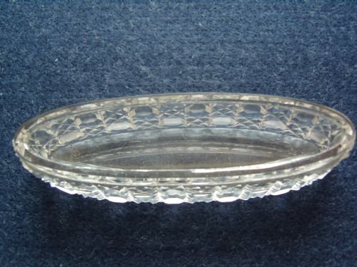 fig 3. Edwardian Cut Glass Silver Lidded Dressing Table Pot