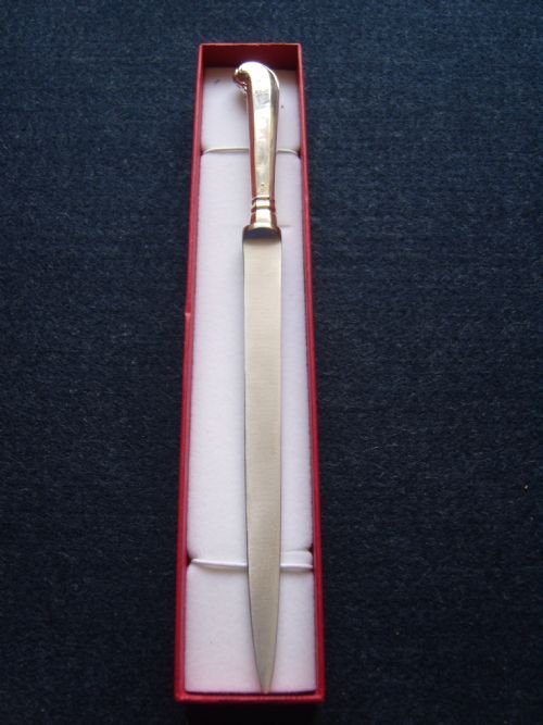 Edwardian Silver Handled Letter Opener Boxed