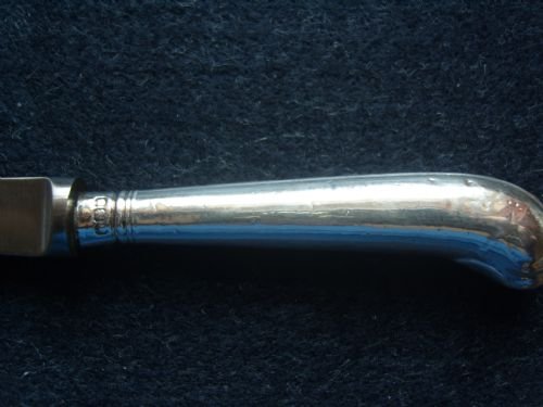 fig 1. Edwardian Silver Pistol Handled Letter Opener Boxed
