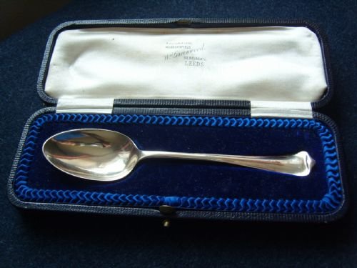 Lovely Boxed Halmarked Silver Spoon Atkin Brothers