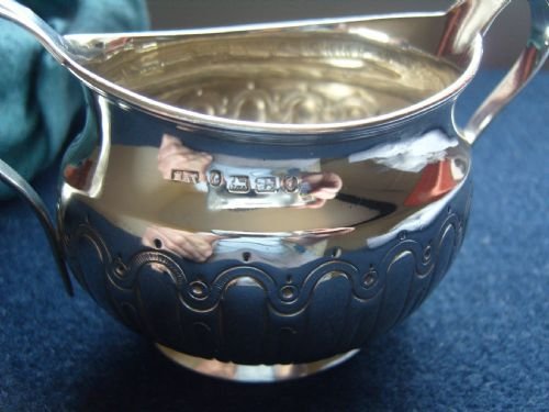 fig 1. Lovely Victorian Silver Sugar Bowl
