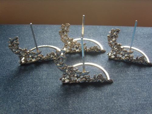Set of Four Edwardian Silver Menu Holders