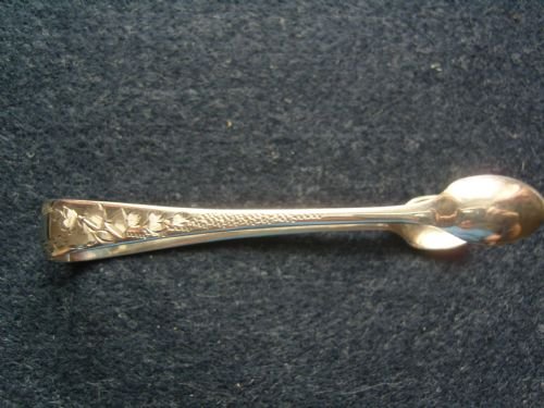fig 1. Boxed Set Of Edwardian Silver Teaspoons & Sugar Tongs.