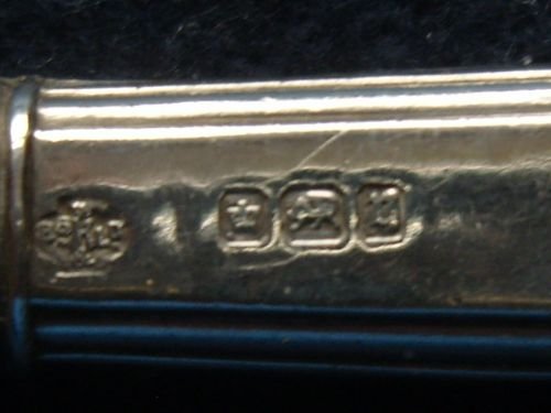 fig 2. Lovely Edwardian Silver Boxed Pastry Set
