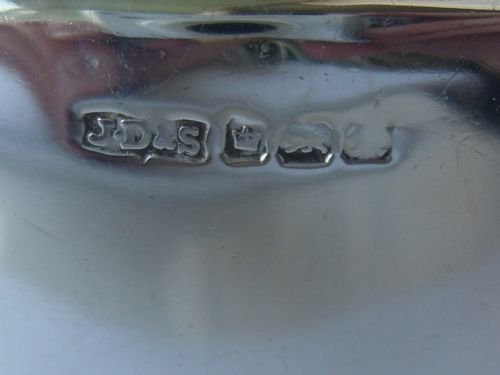 fig 4. Stunning Sterling Silver Hip Flask James Dixon
