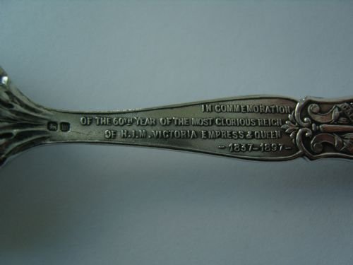 fig 2. Silver Commemorative Queen Victoria Daimond Jubilee Spoon