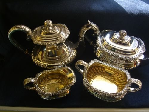 Stunning Four Piece Georgian Silver Tea & Coffee Set Edinburgh 1820