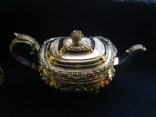 fig 1. Stunning Four Piece Georgian Silver Tea & Coffee Set Edinburgh 1820
