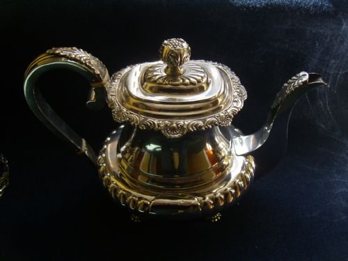 fig 2. Stunning Four Piece Georgian Silver Tea & Coffee Set Edinburgh 1820