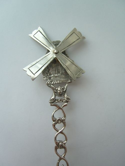 fig 2. Lovely Victorian Silver Dutch Style Windmill Spoon