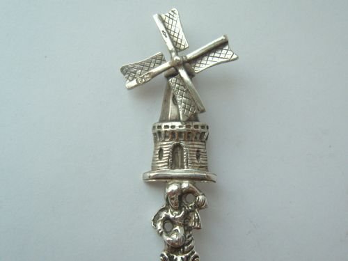 fig 2. Lovely Silver Dutch Import Windmill Spoon
