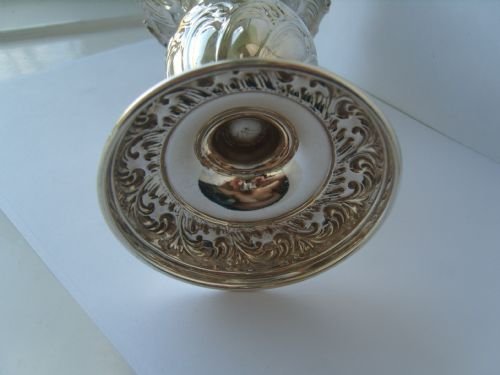 fig 3. Stunning Large Edwardian Solid Silver Vase
