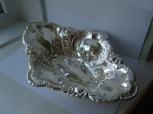 fig 1. Stunning Edwardian Large Silver Fruit Bowl